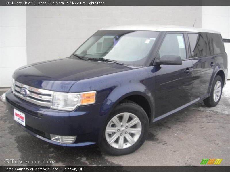 Kona Blue Metallic / Medium Light Stone 2011 Ford Flex SE
