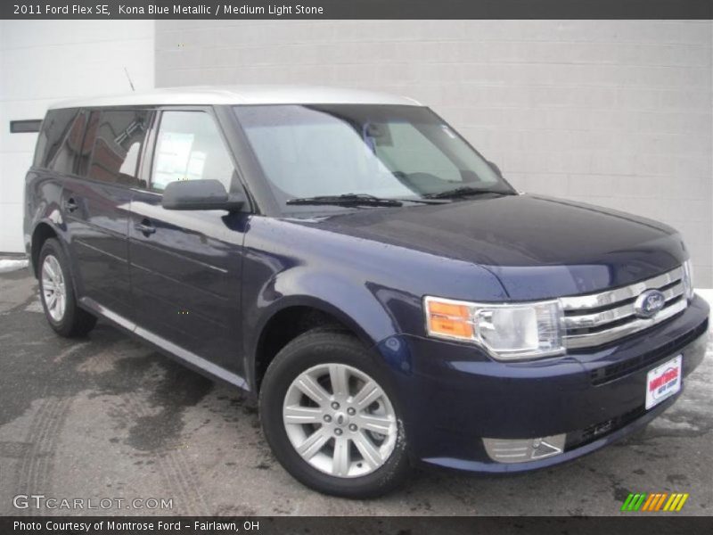 Kona Blue Metallic / Medium Light Stone 2011 Ford Flex SE