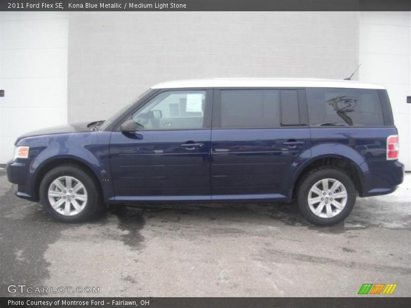 Kona Blue Metallic / Medium Light Stone 2011 Ford Flex SE