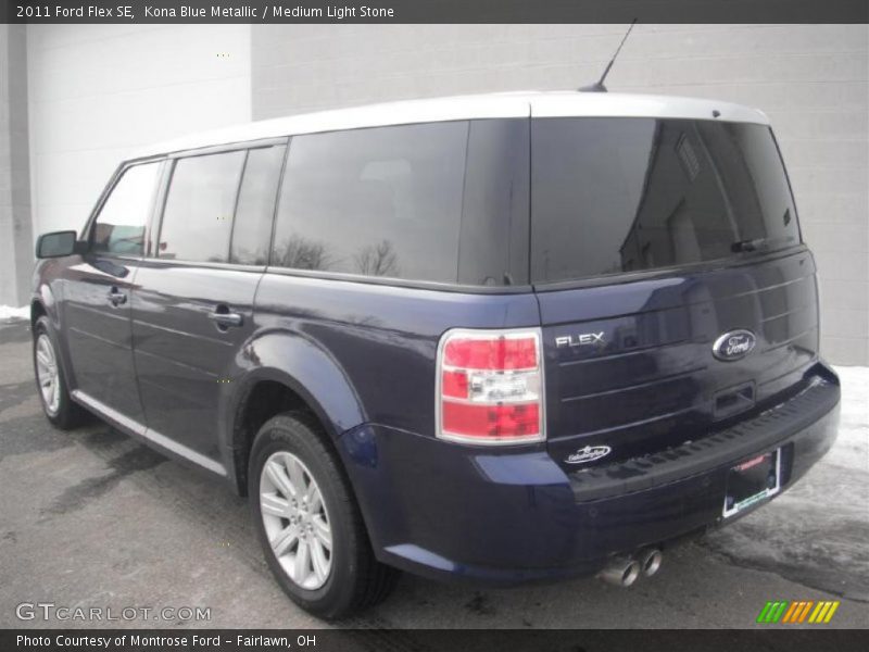 Kona Blue Metallic / Medium Light Stone 2011 Ford Flex SE