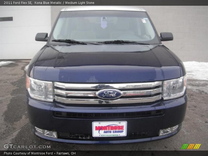 Kona Blue Metallic / Medium Light Stone 2011 Ford Flex SE