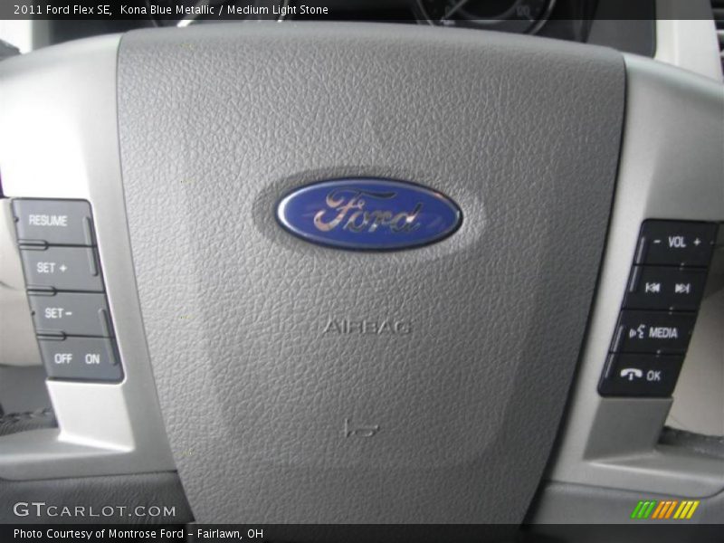 Kona Blue Metallic / Medium Light Stone 2011 Ford Flex SE