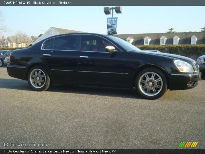 Black Obsidian / Firebrick 2005 Infiniti Q 45