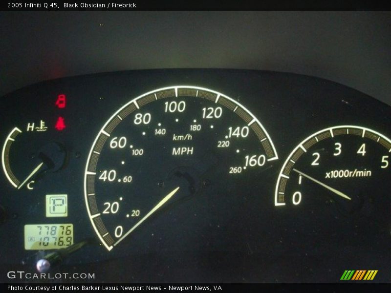 Black Obsidian / Firebrick 2005 Infiniti Q 45