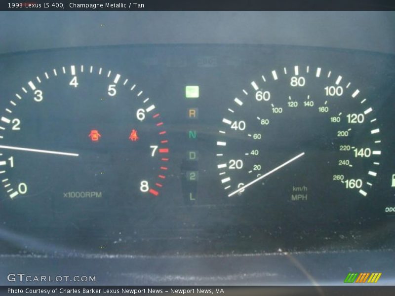 Champagne Metallic / Tan 1993 Lexus LS 400