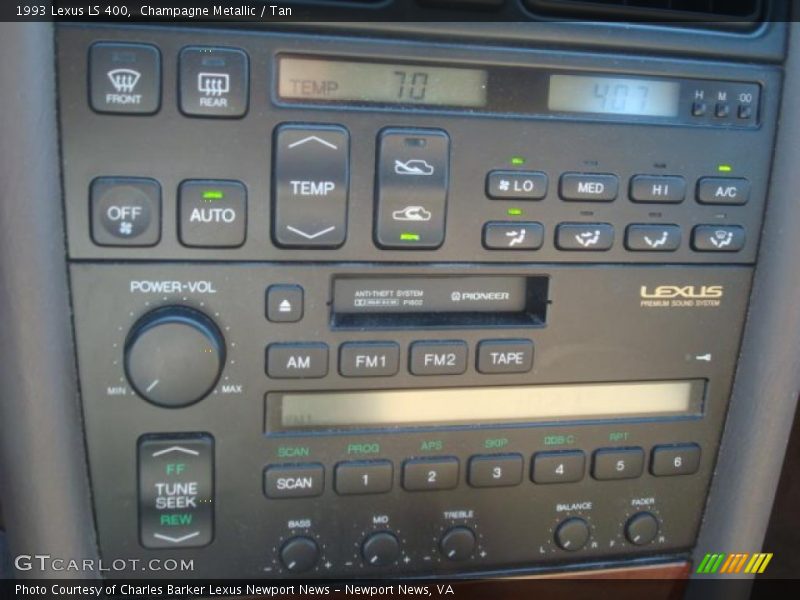 Controls of 1993 LS 400