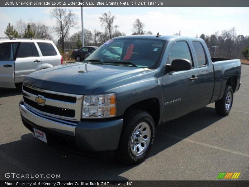 Blue Granite Metallic / Dark Titanium 2008 Chevrolet Silverado 1500 LS Extended Cab