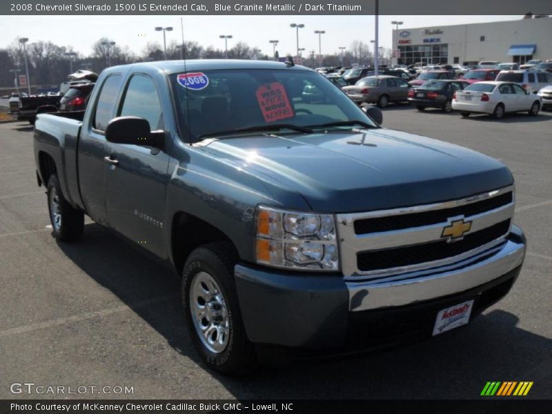 Blue Granite Metallic / Dark Titanium 2008 Chevrolet Silverado 1500 LS Extended Cab