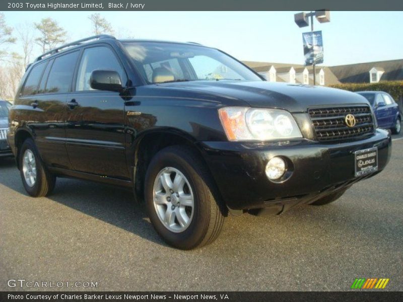 Black / Ivory 2003 Toyota Highlander Limited