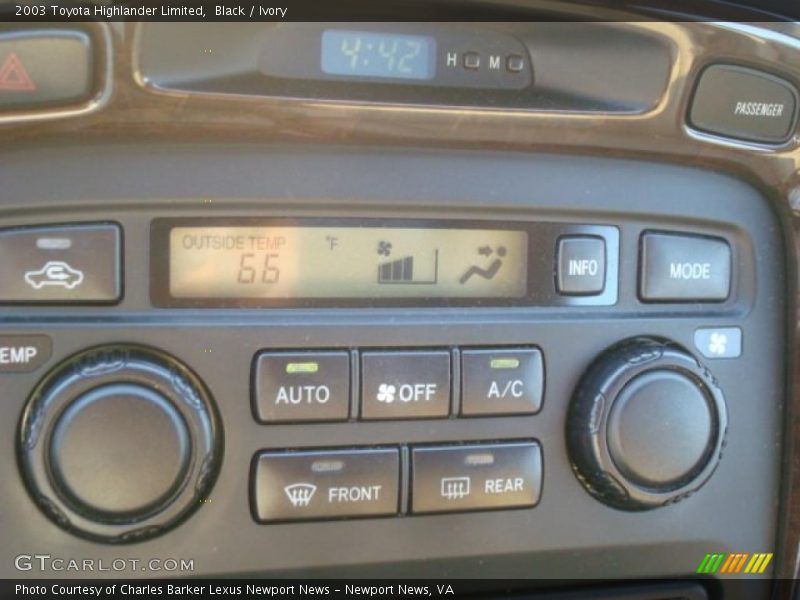 Black / Ivory 2003 Toyota Highlander Limited