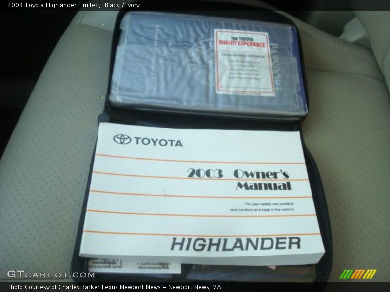 Black / Ivory 2003 Toyota Highlander Limited