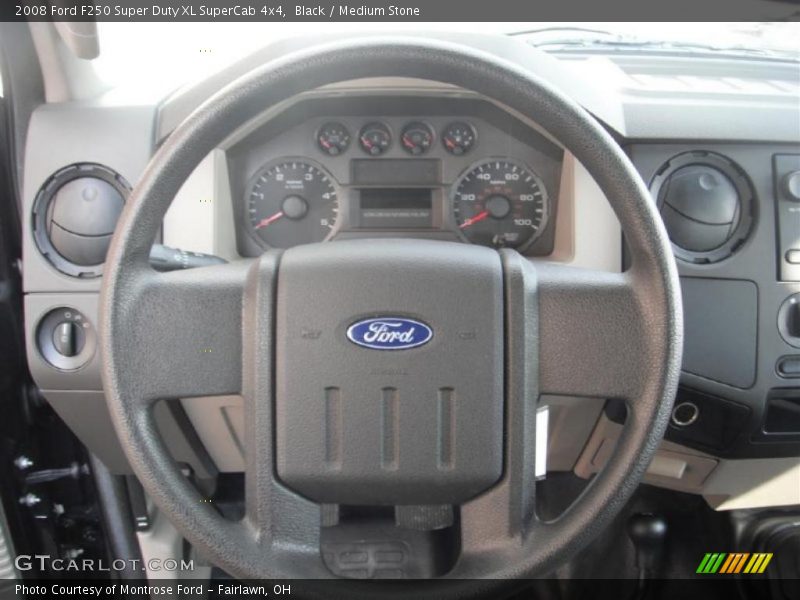 Black / Medium Stone 2008 Ford F250 Super Duty XL SuperCab 4x4