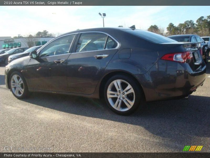 Grigio Metallic / Taupe 2010 Acura TSX V6 Sedan