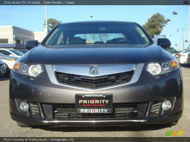 Grigio Metallic / Taupe 2010 Acura TSX V6 Sedan