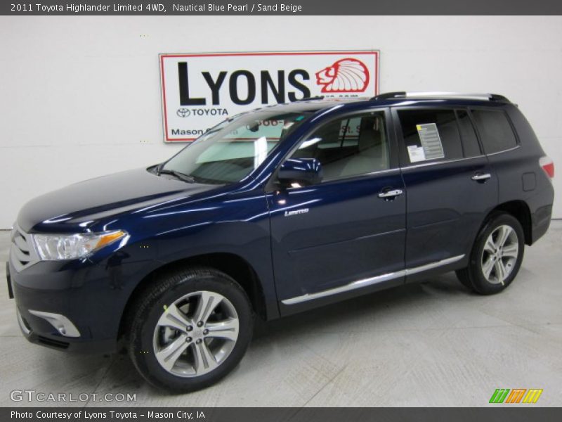 Nautical Blue Pearl / Sand Beige 2011 Toyota Highlander Limited 4WD
