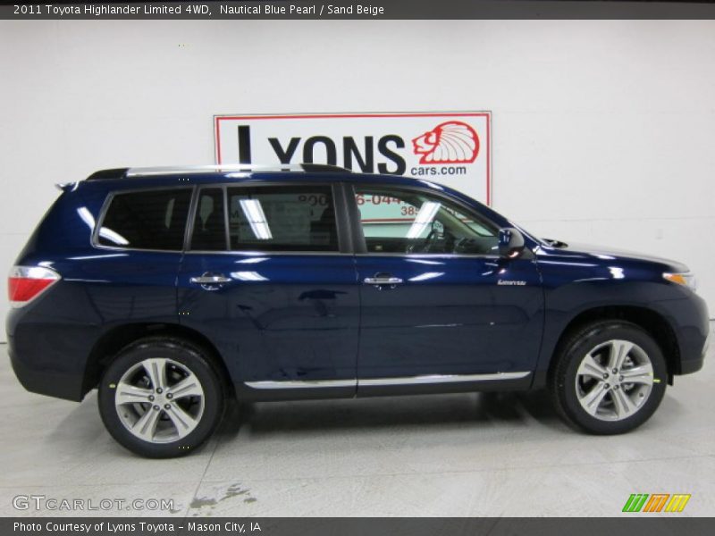 Nautical Blue Pearl / Sand Beige 2011 Toyota Highlander Limited 4WD