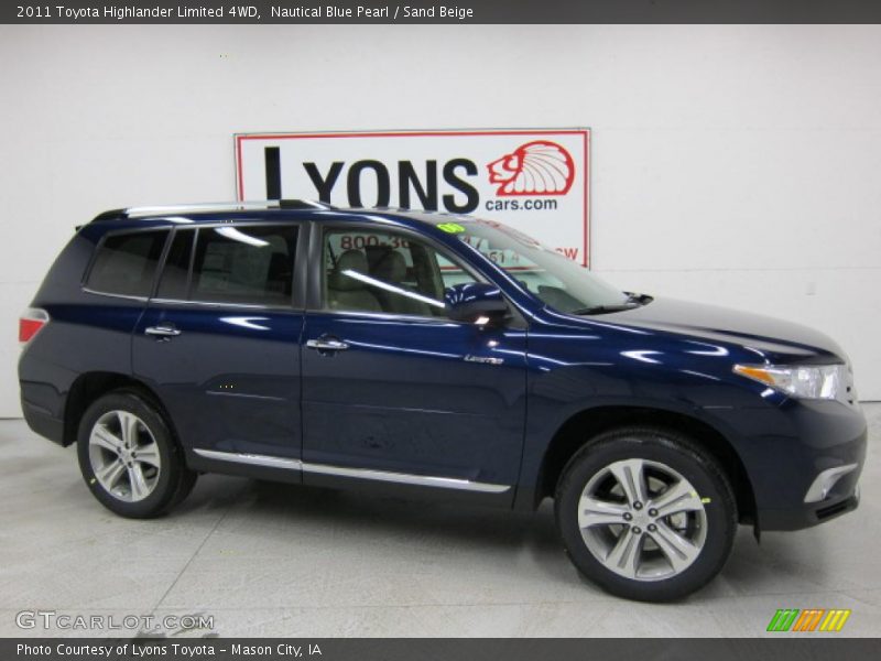 Nautical Blue Pearl / Sand Beige 2011 Toyota Highlander Limited 4WD