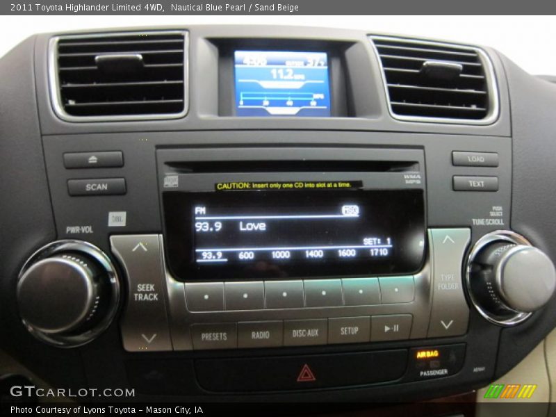 Nautical Blue Pearl / Sand Beige 2011 Toyota Highlander Limited 4WD