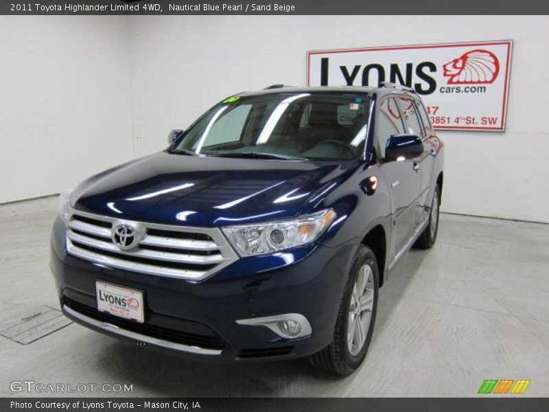 Nautical Blue Pearl / Sand Beige 2011 Toyota Highlander Limited 4WD