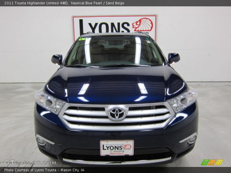 Nautical Blue Pearl / Sand Beige 2011 Toyota Highlander Limited 4WD