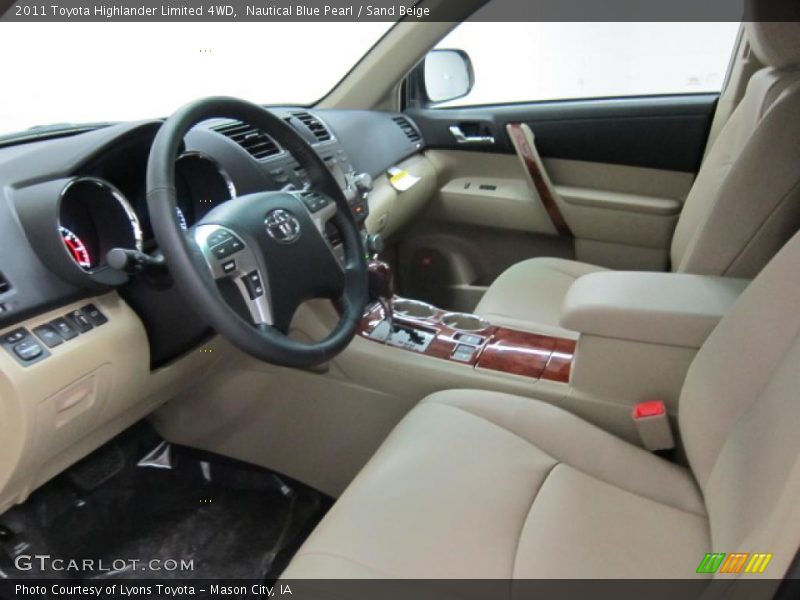 Nautical Blue Pearl / Sand Beige 2011 Toyota Highlander Limited 4WD