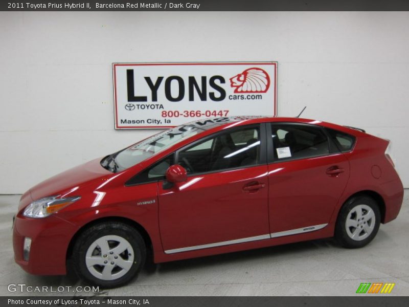 Barcelona Red Metallic / Dark Gray 2011 Toyota Prius Hybrid II