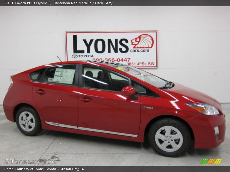Barcelona Red Metallic / Dark Gray 2011 Toyota Prius Hybrid II