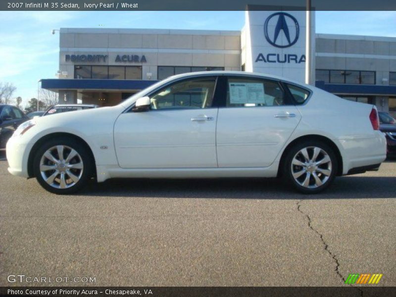 Ivory Pearl / Wheat 2007 Infiniti M 35 Sedan