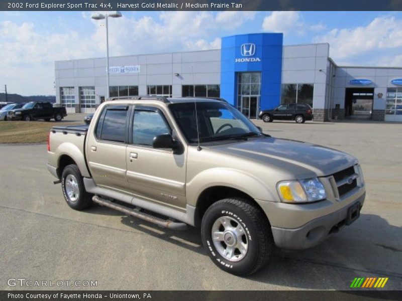 Harvest Gold Metallic / Medium Prairie Tan 2002 Ford Explorer Sport Trac 4x4