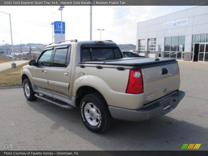 Harvest Gold Metallic / Medium Prairie Tan 2002 Ford Explorer Sport Trac 4x4