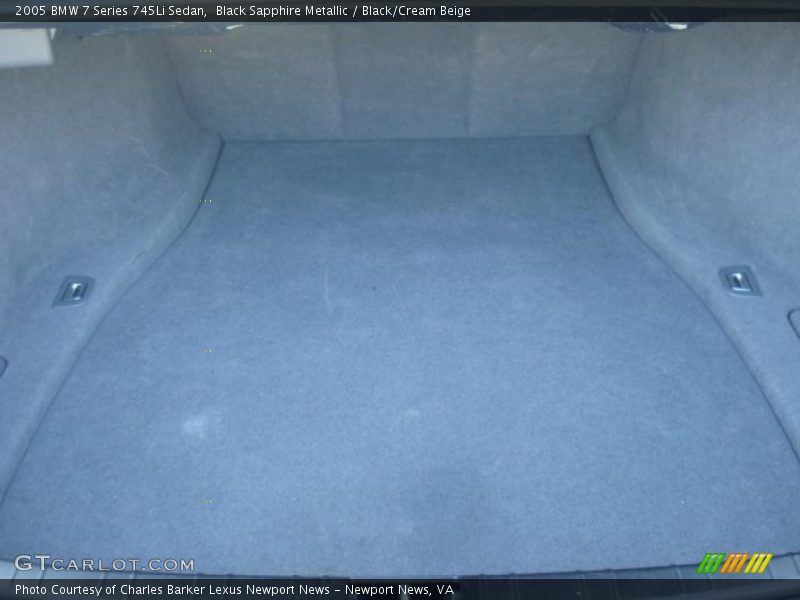Black Sapphire Metallic / Black/Cream Beige 2005 BMW 7 Series 745Li Sedan