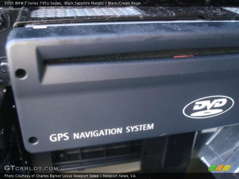 Black Sapphire Metallic / Black/Cream Beige 2005 BMW 7 Series 745Li Sedan