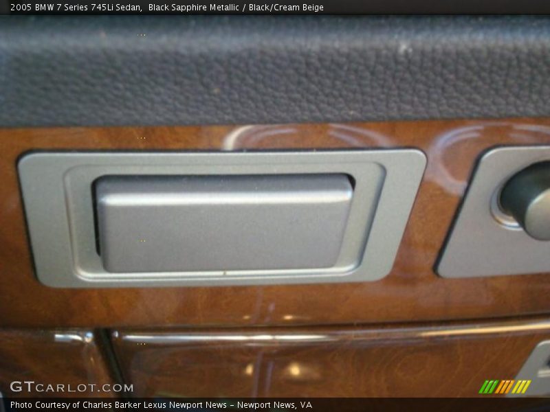 Black Sapphire Metallic / Black/Cream Beige 2005 BMW 7 Series 745Li Sedan