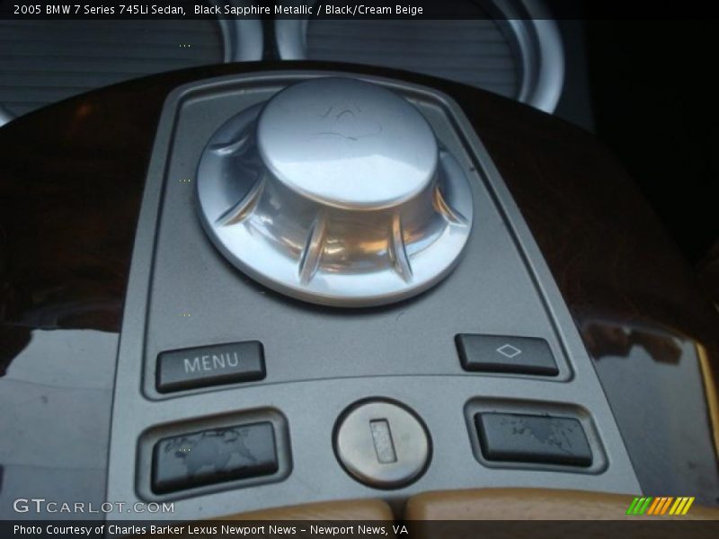 Black Sapphire Metallic / Black/Cream Beige 2005 BMW 7 Series 745Li Sedan