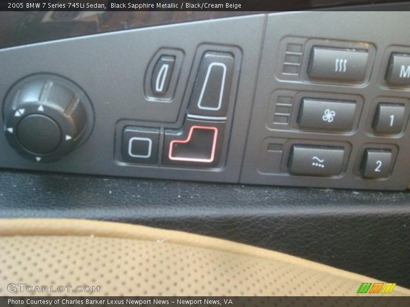 Black Sapphire Metallic / Black/Cream Beige 2005 BMW 7 Series 745Li Sedan