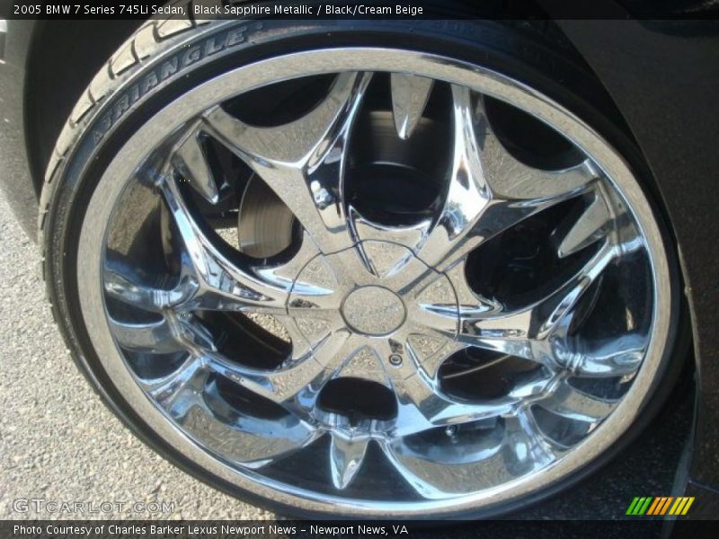 Black Sapphire Metallic / Black/Cream Beige 2005 BMW 7 Series 745Li Sedan