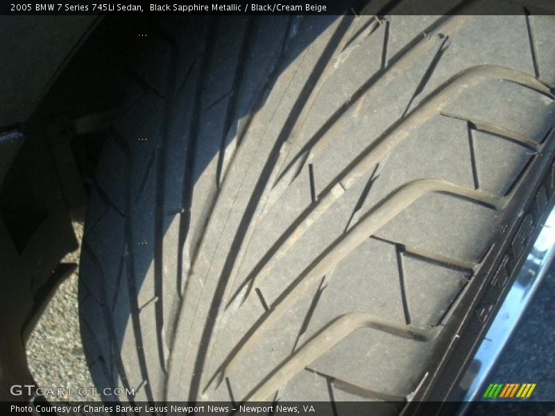 Black Sapphire Metallic / Black/Cream Beige 2005 BMW 7 Series 745Li Sedan