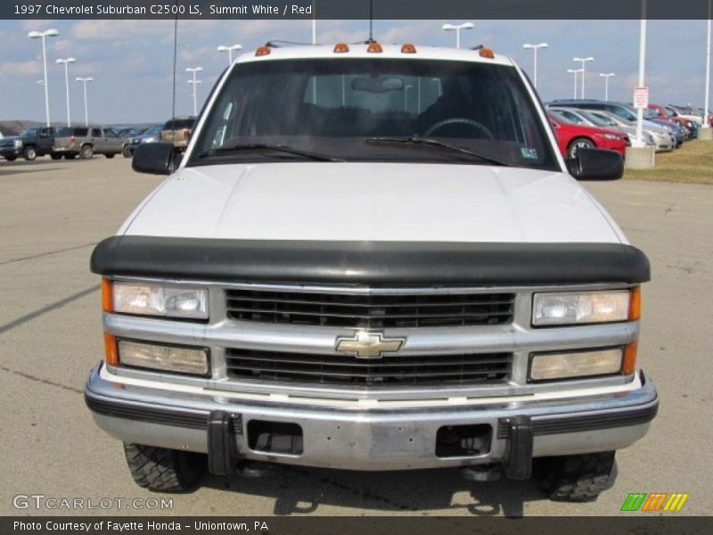 Summit White / Red 1997 Chevrolet Suburban C2500 LS