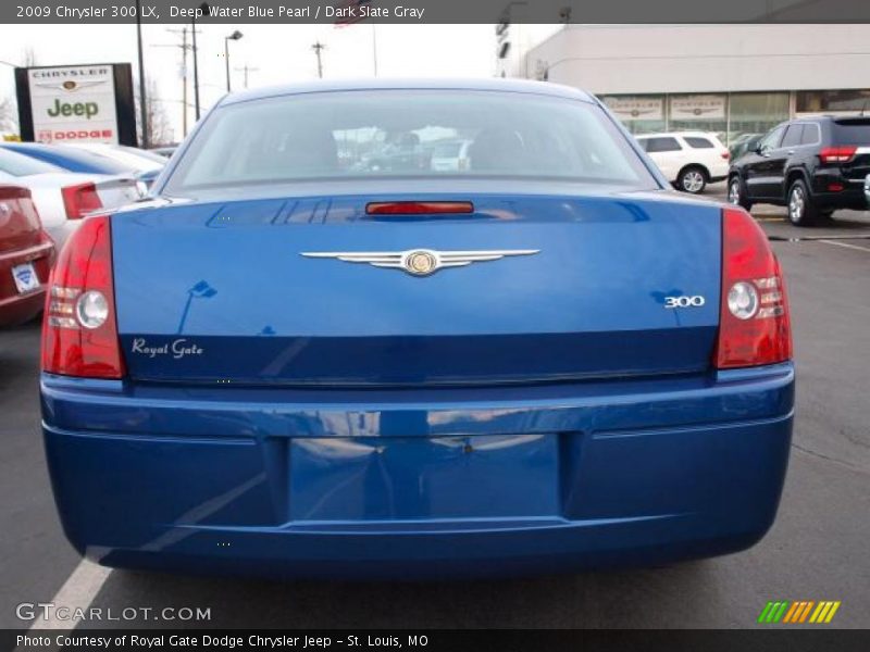 Deep Water Blue Pearl / Dark Slate Gray 2009 Chrysler 300 LX