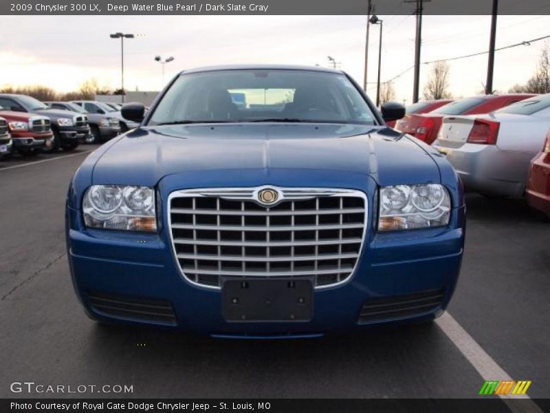 Deep Water Blue Pearl / Dark Slate Gray 2009 Chrysler 300 LX