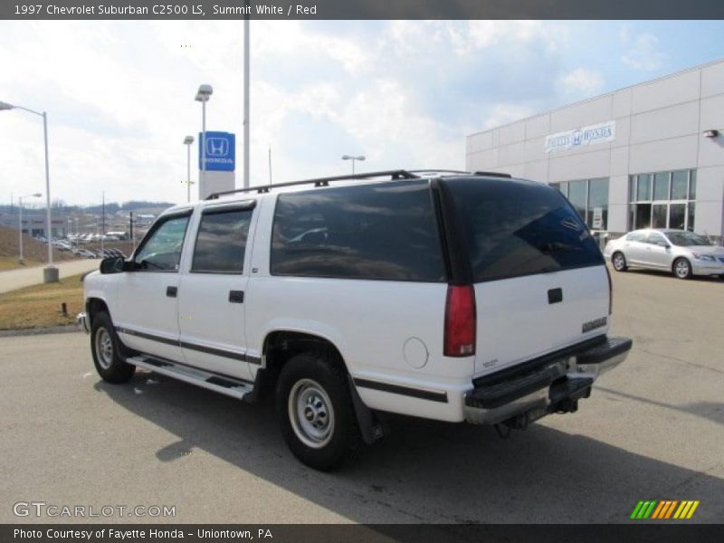 Summit White / Red 1997 Chevrolet Suburban C2500 LS