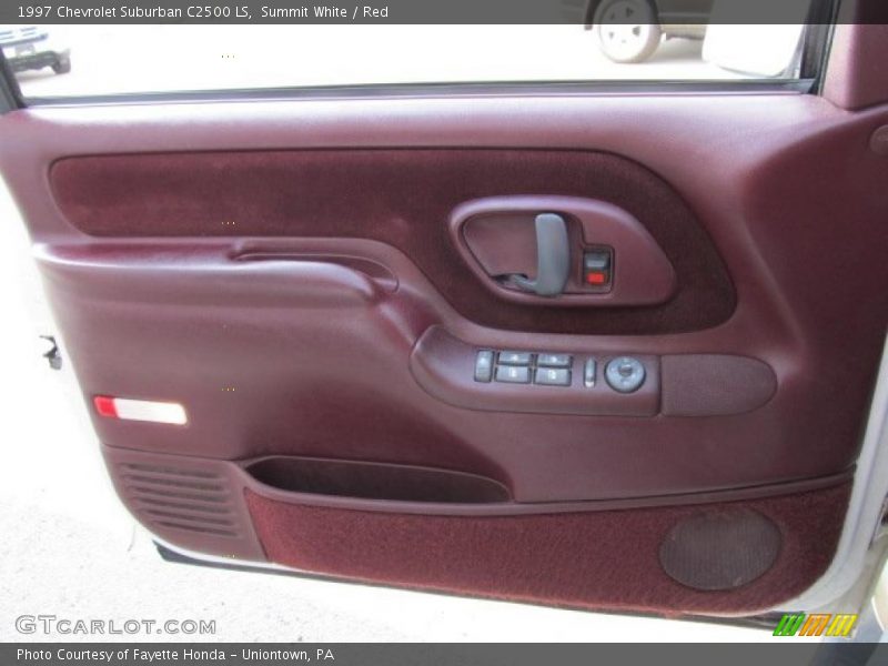 Summit White / Red 1997 Chevrolet Suburban C2500 LS