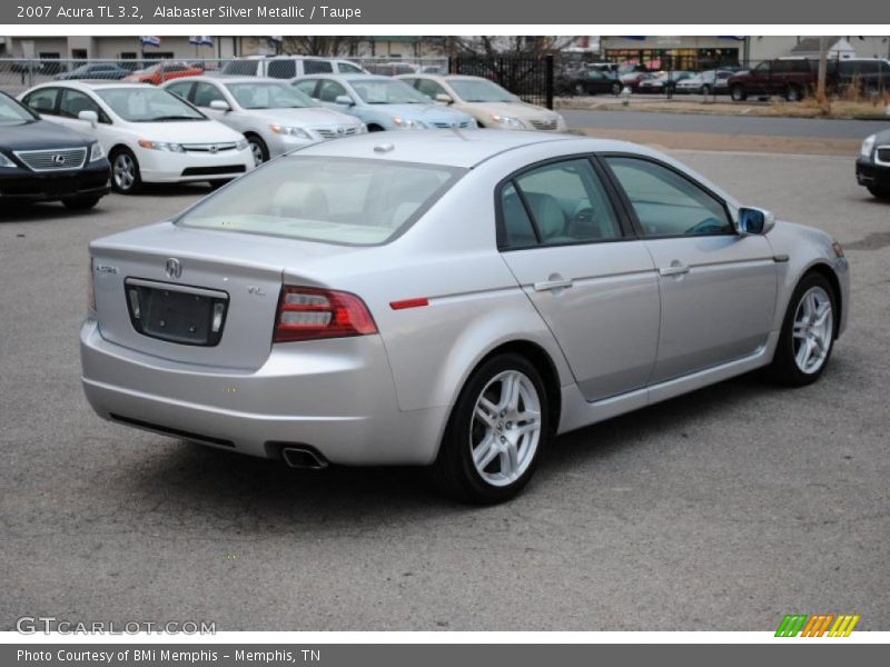 Alabaster Silver Metallic / Taupe 2007 Acura TL 3.2