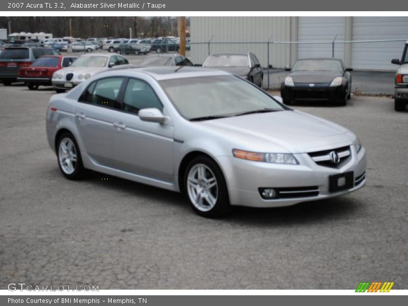 Alabaster Silver Metallic / Taupe 2007 Acura TL 3.2
