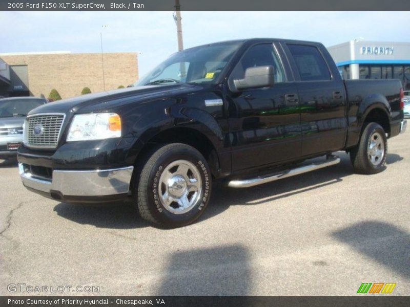 Black / Tan 2005 Ford F150 XLT SuperCrew