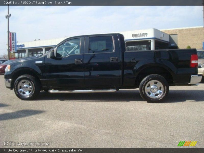 Black / Tan 2005 Ford F150 XLT SuperCrew