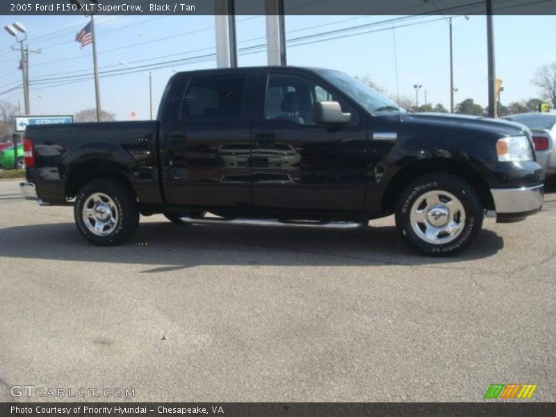Black / Tan 2005 Ford F150 XLT SuperCrew