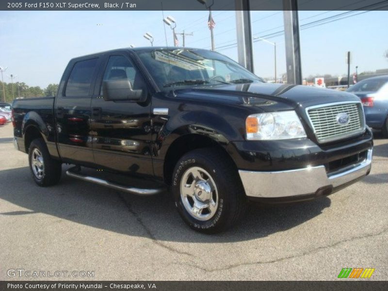 Black / Tan 2005 Ford F150 XLT SuperCrew