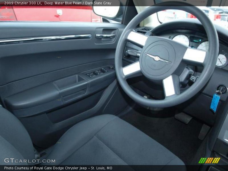 Deep Water Blue Pearl / Dark Slate Gray 2009 Chrysler 300 LX