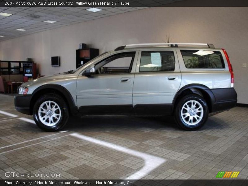 Willow Green Metallic / Taupe 2007 Volvo XC70 AWD Cross Country